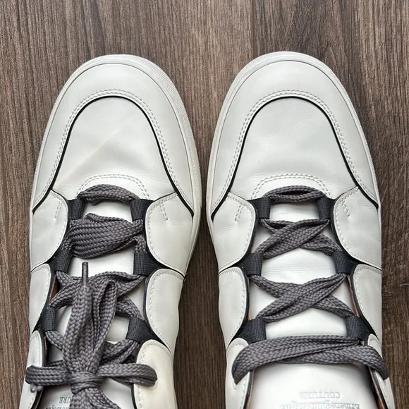 Ermenegildo Zegna Tiziano Leather Low Top White Sneakers | 11 - Picture 2 of 16